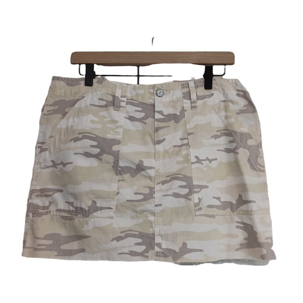 Sanctuary Skirt‎ Cotton Camo Botanica Released Hem Neutral Mini Skirt